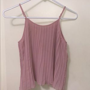 Abercrombie kids pink ruffles tank top